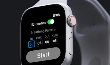 WristLevels on Apple Watch and iPhone Widget in front of room with Sonos speakers